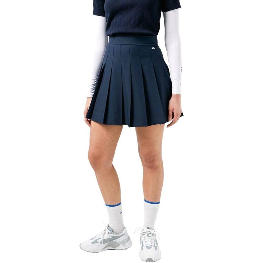 J.Lindeberg Adina Pleated Golf Skirt Medium Navy Includes Matching Shorts NEW